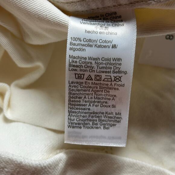 Madewell Men's Patch Pocket Relaxed Fit Button Fly Straight Jeans Ecru 29 New - Picture 7 of 8